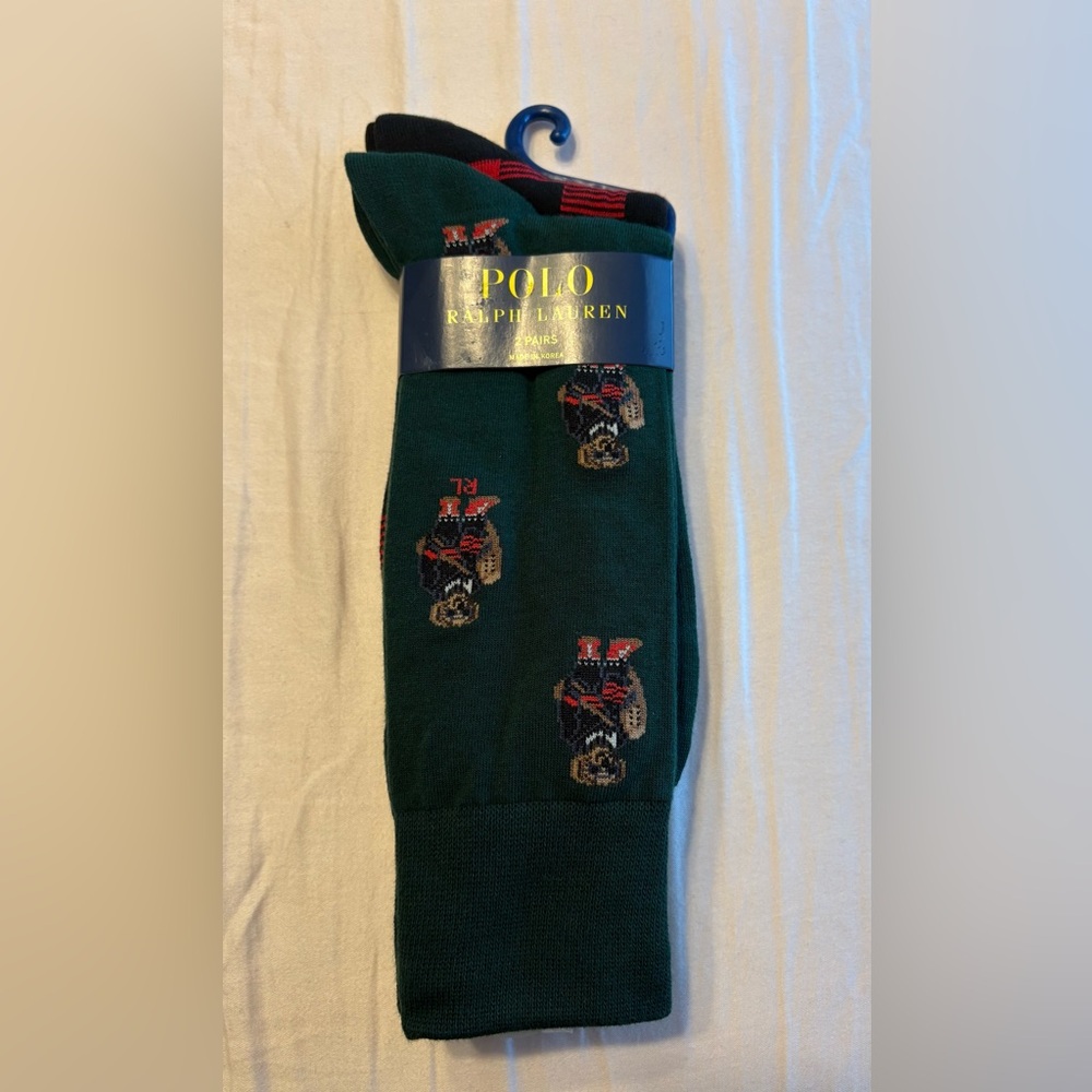 Polo by Ralph Lauren Men's Dark Green Casual Socks